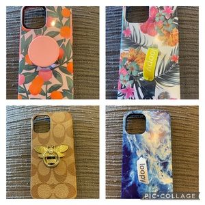 LOOPY, Otterbox and Coach phone cases for an iPhone 12